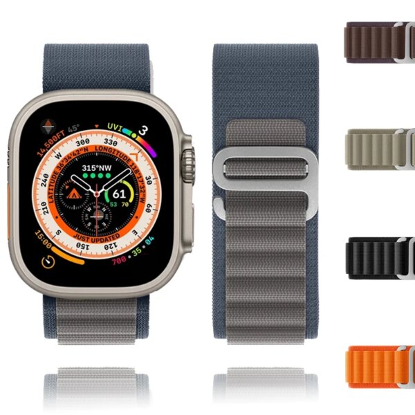 Alpine Loop Strap for Apple Watch Band 49mm 44mm 40mm 45mm 41mm Nylon Smartwatch Bracelet iWatch Ultra series 9 8 7 6 5 4 SE 2