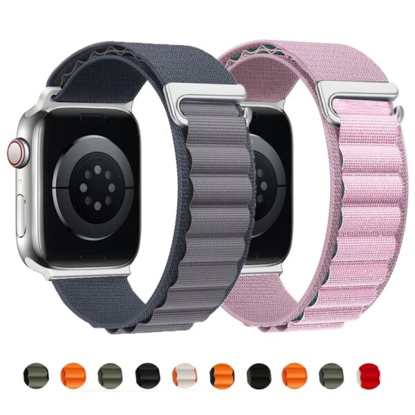 Alpine Strap For Apple watch band 44mm 45mm Ultra 49mm 42mm 40mm 41mm 44 mm nylon bracelet correa iWatch series 9 8 SE 5 4 7 6 2