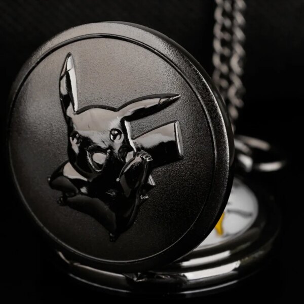 Anime Cute Monster Quartz Pocket Watch Necklace Men's and Women's Gifts Anime Watch Clock Pendant