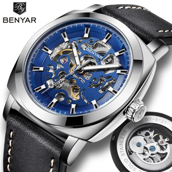 BENYAR Men's Watches Top Brand Luxury Business Automatic Mechanical Watch Men Waterproof Sport Wrist Watches Relogio Masculino