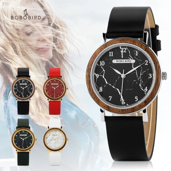 BOBO BIRD 2021 Women Luxury Wristwatch Japan Movement Quartz Watch часы женские Gift Birthday Present Dropshipping Wooden Box