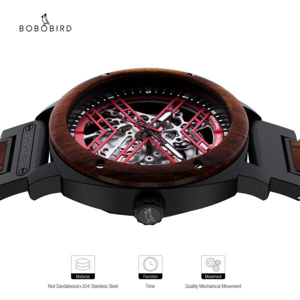 BOBO BIRD 2022 New Automatic Mechanical Watches Reloj Hombre Wooden Watch for Men Fashion Wristwatch Great Christmas Gift