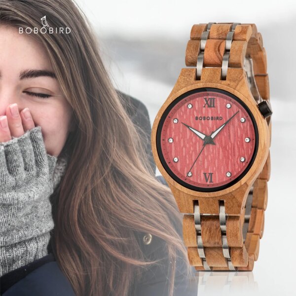 BOBO BIRD Couple Watch Wood Luxury Quartz Wristwatches Timepiece Luminous Hand reloj hombre with Box Valentine's Festival Gift