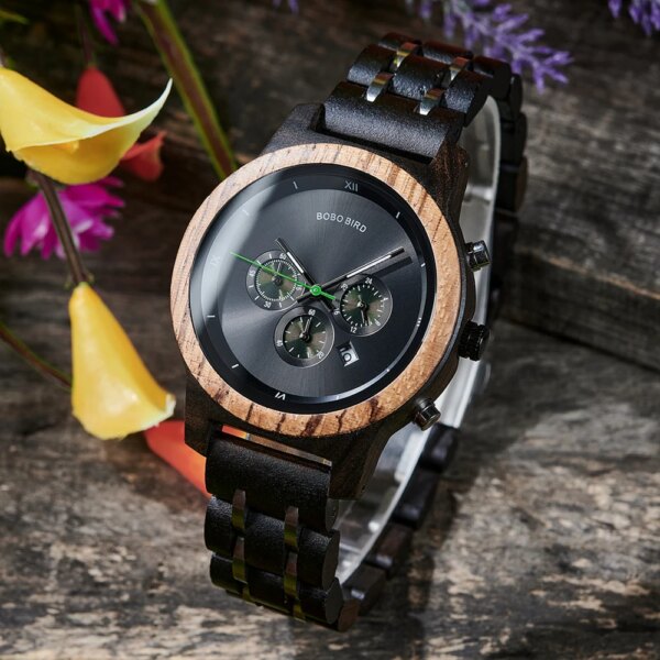 BOBO BIRD Fashino Wooden Watch For Women Men Quartz Wristwatches Ladies Timepieces Chronograph Gift In Wood Box Custom Dropship