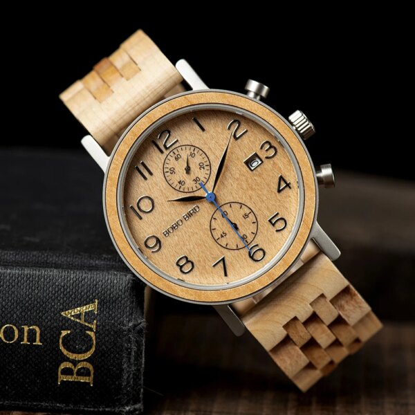 BOBO BIRD Luxury Mens Watches Wooden Business Casual Quartz Watch Support LOGO Customization Dropshipping