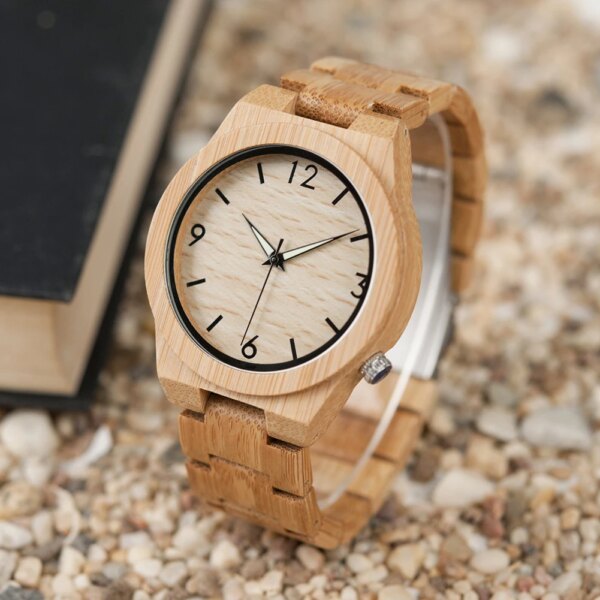 BOBO BIRD Man Watch Bamboo Men's Watches Luxury Wooden Timepieces Quartz Male Wristwatch Wrist Wood Watch Custom Dropshipping