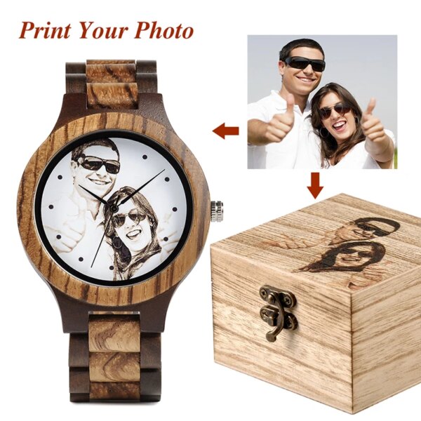 BOBO BIRD Men's Quartz Watches 2020 Ladies Couple Wristwatch Man Custom Women Watch Gift Male Tiempieces Wood Clock UV-C/D30