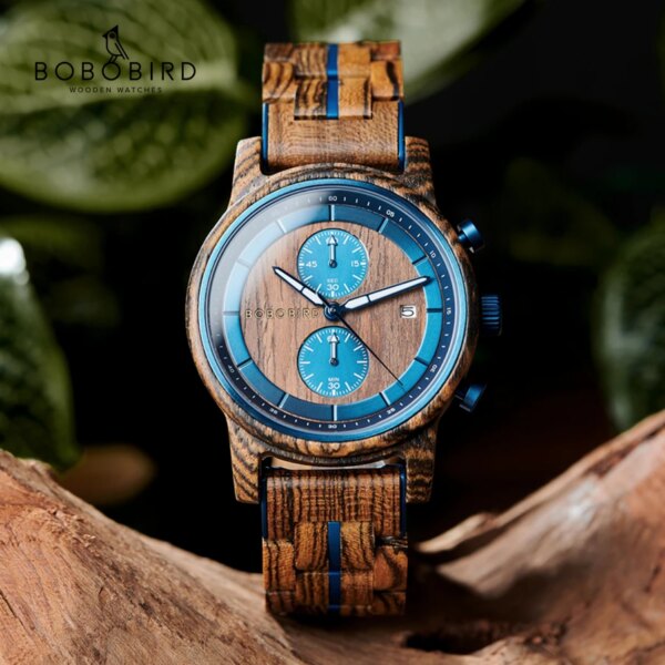 BOBO BIRD Men's Watch Luxury Wood & Stainless Steel Business Wristwatch Personalized OME & Dropshipping