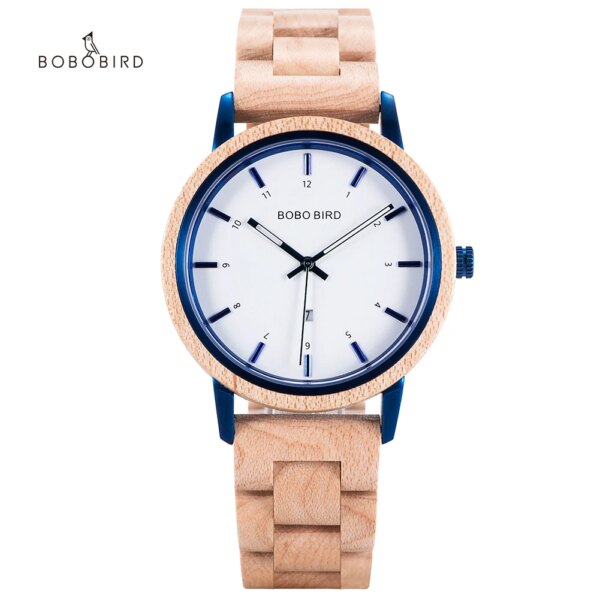 BOBO BIRD New Design Watch Men Women Maple Wooden Delicate Timepiece Date Relogio Masculino Birthday Gift to Him DropShipping