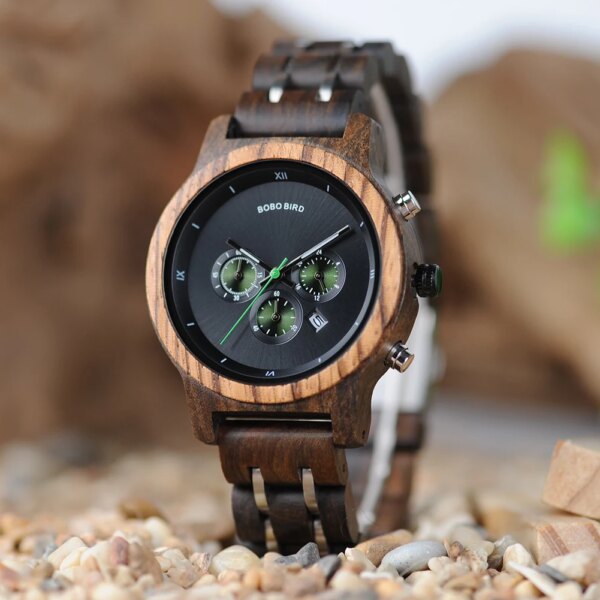 BOBO BIRD New Wooden Watch Ladies Timepieces for Women Functional Stop Watches Female saat with Display relogio feminino Custom