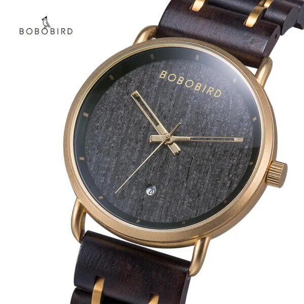 BOBO BIRD Watch Wood Men Quartz Clock orologio uomo Calendar Auto Date Timepiece часы GiftBox Custom for Male Dress Dropshipping