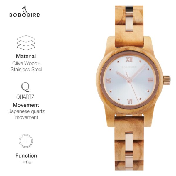 BOBO BIRD Women Watch Top Luxury Brand Japan Quartz Movement Wooden Ladies Watches Fashionable Nordic Minimalist Dropshipping