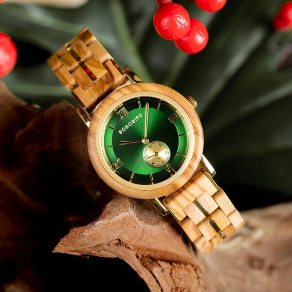 BOBO BIRD Women Wood Watch Simple Fashion Quartz Wristwatch New Design Female Watch Personalized Engraved Gift Box Reloj Mujer