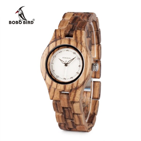 BOBO BIRD Women's Watches Luxury Woman Wooden Quartz Wristwatches For Women relogio feminino Ladies WatchC-O29 Customized