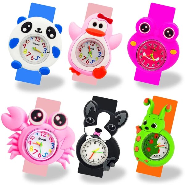 Black Panda Watch Kids 9 Designs Toy Baby Christmas Gift 3D Dog Watch Boy Children Watches Cartoon Penguin Watch Reloj Infantil