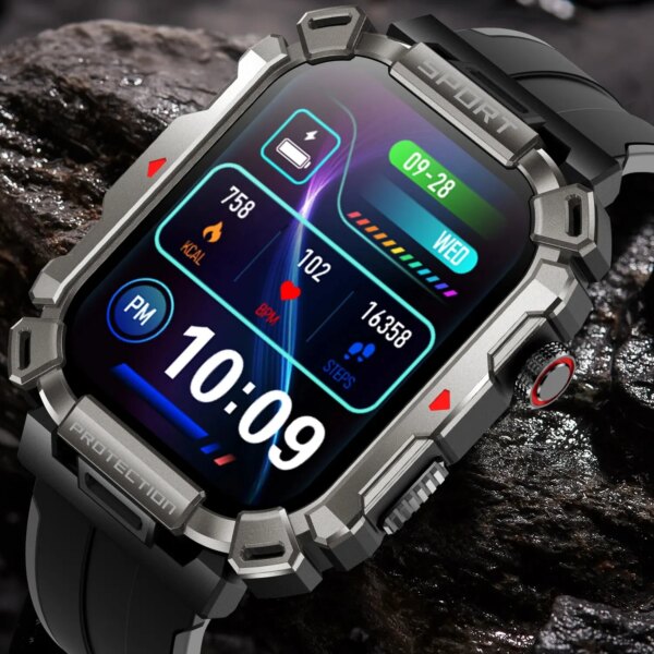 Bluetooth Call Smart Watch Men Sports Fitness 24H Health Monitor Women Smartwatch IP68 Waterproof Military Outdoor Wristwatch