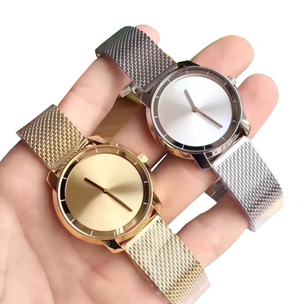 Brand Wrist Watch Classic Men Women Couples Lovers Stainless Steel Metal Band Quartz Clock M7