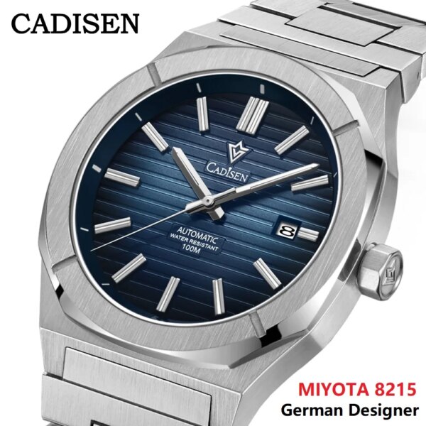 CADISEN Diver Watch Retro Luxury Sapphire MIYOTA 8215 German Designer Men Automatic Mechanical Watches 10Bar Waterproof Luminous