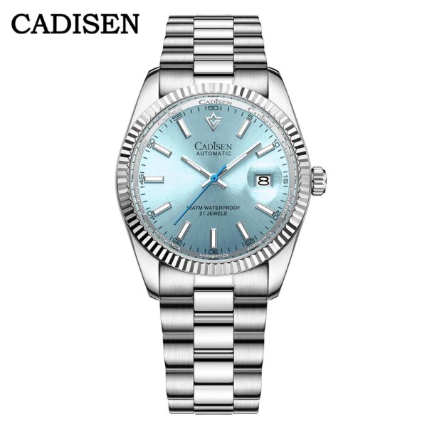 CADISEN New Mens Mechanical Automatic Watch Top Brand Luxury C3 Luminous AR Sapphire MIYOTA 8215 100M Waterproof Gift Watch Men