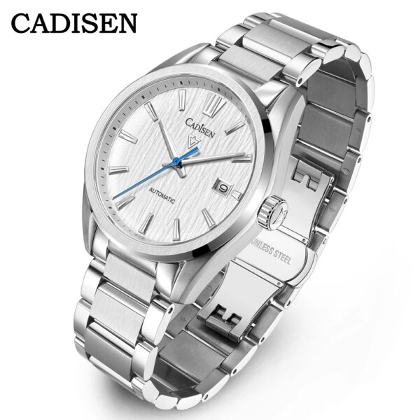 CADISEN Watch For Men Top Luxury Automatic Watches AR Sapphire Mirror Men Mechanical Wristwatches Waterproof Reloj Hombre 2024