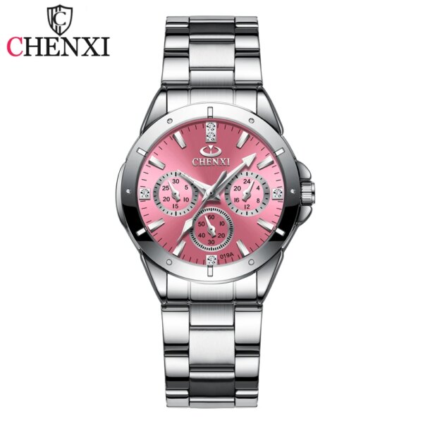 CHENXI 019A Women Luxury Watches Fashion Women's Quartz Wristwatches Top Brand Rhinestone Dial Clock Waterproof Reloj Mujer