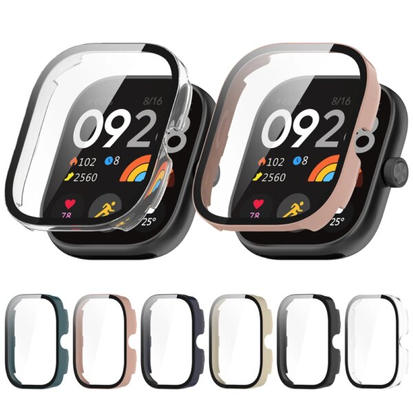 Case for Redmi watch 4 accessories Screen protector Tempered Glass All Around Hard PC Bumper Cover Smartwatch for Redmi watch4