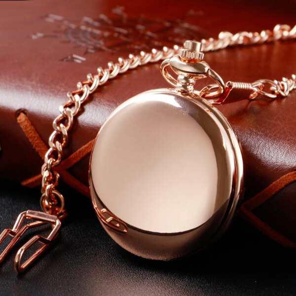 Casual Fashion Rose Gold/Silver Quartz Pocket Watch Women's Unisex Jewelry Accessories Necklace Chain Watches Gift CF1512