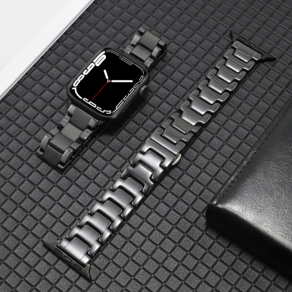 Ceramic Strap For Apple Watch 9 8 7 45mm 41mm Ultra 2 49mm Metal Frosted Bracelet Wristband iWatch 6 5 4 SE 44mm 42mm 40mm Belt