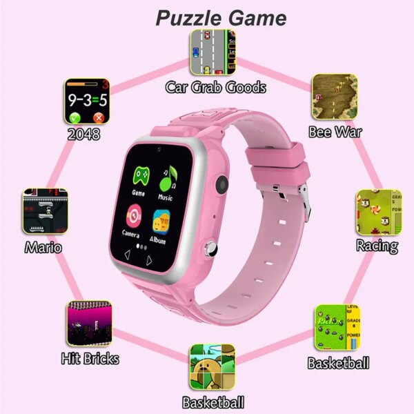 Children Baby Watch Gift for Boys Girls Dual Camera Music Game Pedometer MP3 Recording Smartwatch Kids Smart Watch