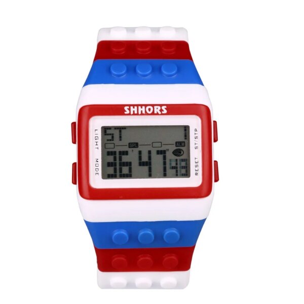 Children'S Watches Digital Led Chic Unisex Watch Colorful Constructor Blocks Sports Wrist Watch Kids Gifts Relogio Masculino