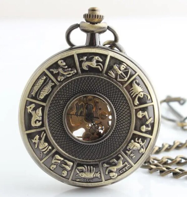 Chinese style Retro Pocket Watch Roman Dial   zodiac Hand Wind Mechanical pocket watch Christmas Gift  Watches Wholesale