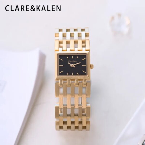 ClareKalen Watch Couple Watch Steel Band Small Gold Watch Waterproof European and American Watch Gold