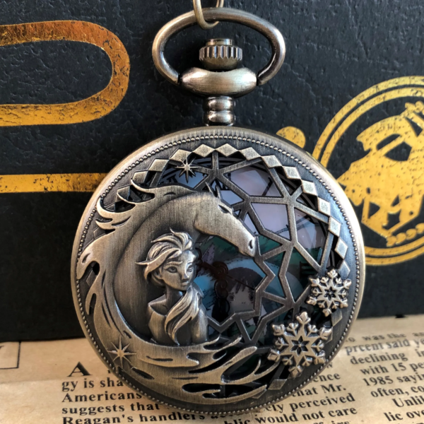 Classic Japanese Anime Quartz Pocket Watch Little Girls Dial Roman Numerals Pop Decorative Strap Chain Pendant Clock  Women Gift