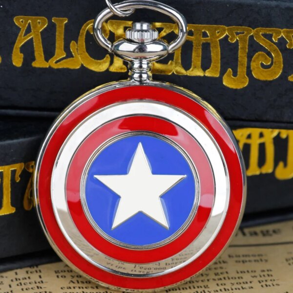 Classic Movie Theme Quartz Pocket Watch Color Trend Fashion Shield Pendant Men Women Gifts reloj de bolsillo