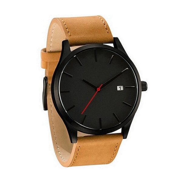 Couple Leather Banalog Quartz Round Wrist Business Men's Watch Fashion Quartz Wristwatches Watches For Men Free Shiping relogio