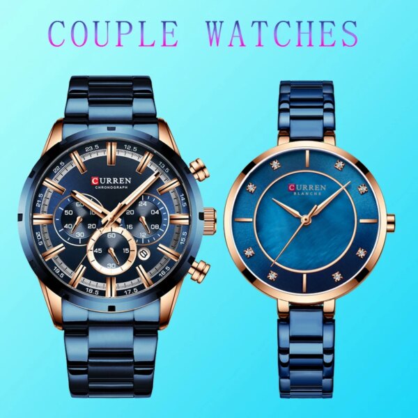 Couple Watch Set Curren Watches For Man And Woman Minimalist Watch Men 2019 Relogio Masculino Business Wristwatch For Lovers