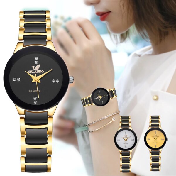 Couple Watches Women Luxury Famous Brand Lover's Watch For Men Casual Stainless Steel Watches Ladies Wristwatch Relogio Feminino