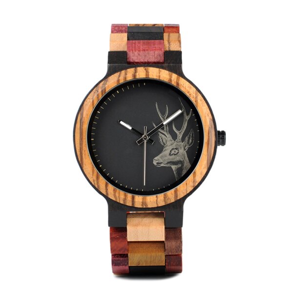 Couple Wooden Quartz Watch, Analog Anti-scratch Colorful Couple Fashion Watch, Best Gift for Men and Women Fashionable Exotic