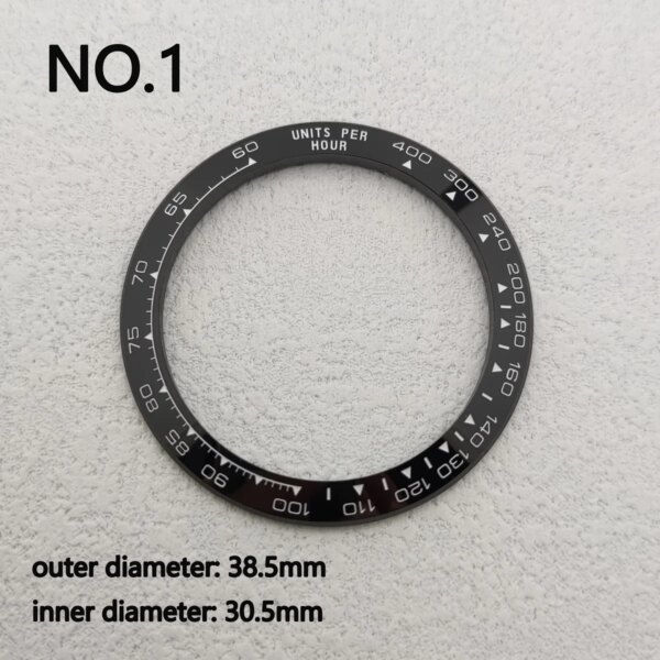 Daytona Sloped Ceramic bezel insert 38.5*30.5mm or 39.3*mm*31.5mm For Daytona watch parts (No Luminous)  12s