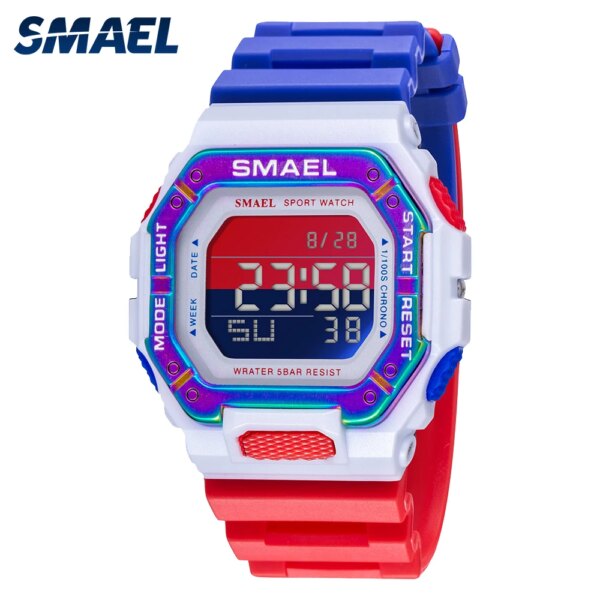 Digital Watch Men Sports Waterproof Stopwatch Alarm Clock Rubber Strap Military Wristwatches 8059 Sport Watches Led Digital