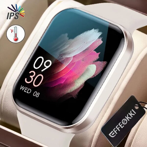 EFFEOKKI Health Smart Watch for Women Girl Health Monitor Heart Rate Tracking Lady Versa Smartwatch for Apple Iphone Xiaomi