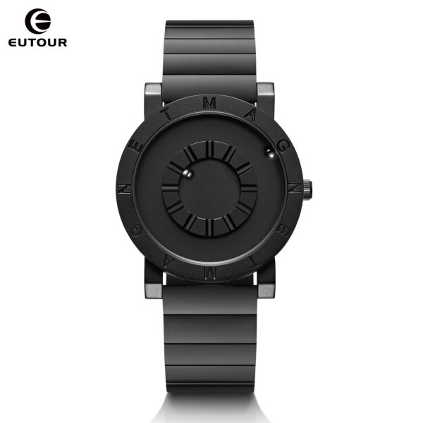 EUTOUR Magnetic Waterproof Ball Bearing Quartz Luxury Simple Fashion Watch, Men's Watch with Stainless Steel Bracelet