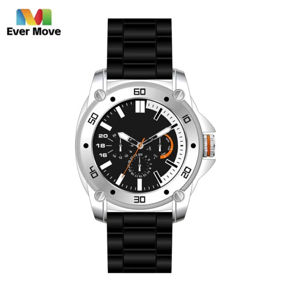 Ever Move Watches Men Luxury Brand Chronograph Multifunction Male Sport Watches Original Waterproof Stainless Steel Quartz Watch