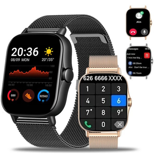 FOR Xiaomi SmartWatch Men Blood Pressure Waterproof Smartwatch Women Heart Rate Monitor Fitness Tracker Watch Sport For Android