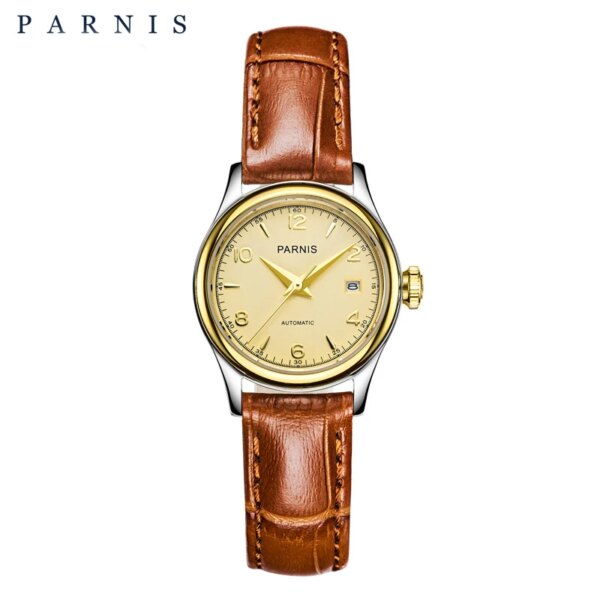 Fashion 26mm Parnis Women Brand Luxury Mechanical Watches Casual Ladies Watches Sapphire Crystal Japan 6T51Movement 2024 Gift