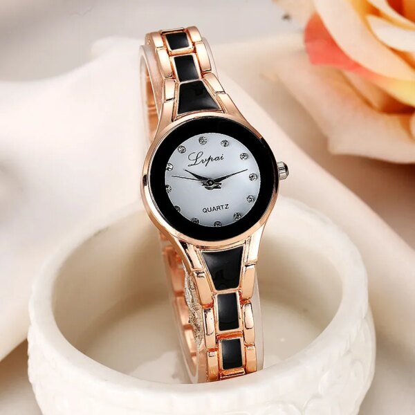 Fashion Casual Watch Womens Metal Hour Reloj Mujer Quartz Wristwatch Simple Montre Femme Rose Gold Stainless Steel Bracelet