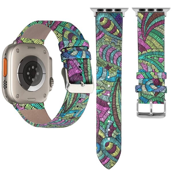 Fashion Colorful Strap for Apple Watch Band Ultra 49mm 44mm 45mm 42mm 38mm 41mm 40mm Couple Wristband iwatch 9 8 7 6 5 4 SE band