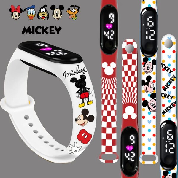 Fashion Disney Mickey Children Watches for Girls Sport Touch Bracelet LED Love light Kids Watch Boys Electronic Digital Clock