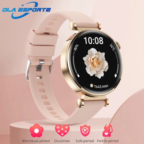 Fashion SmartWatch Women Health Monitoring Heart Rate NFC Bluetooth Call GPS Movement Track Calendar Smart Watch For IOS Android