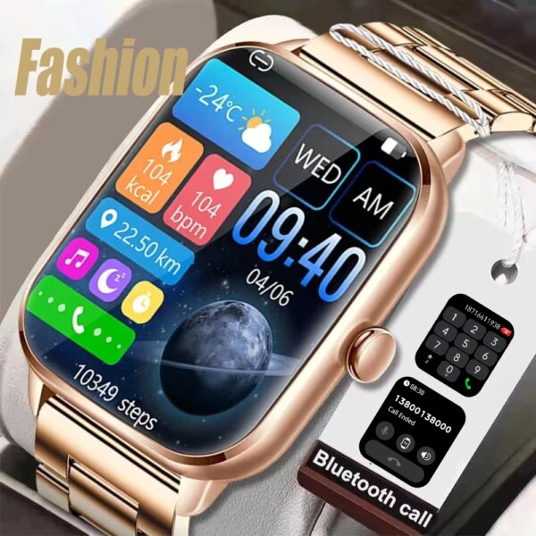 Fashion Smartwatch Men And Women Personalized Bluetooth Call Heart Rate Health Monitoring  Vogue Watches For XiaoMi Android Ios